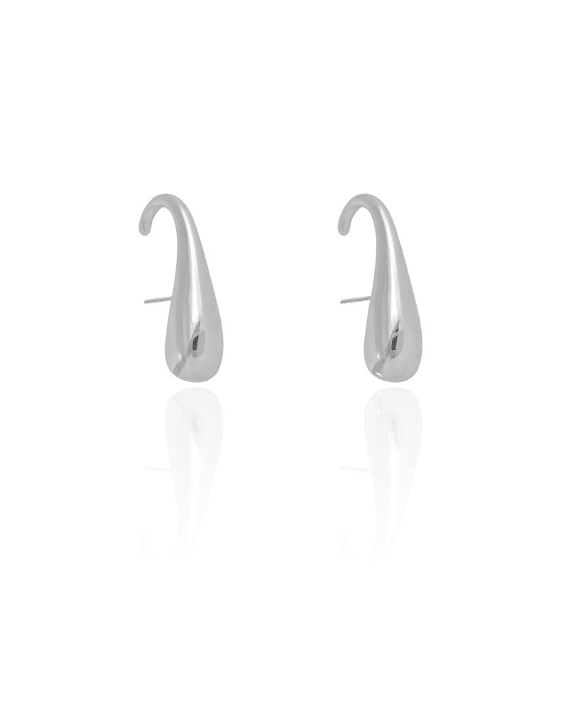 Ear Hook Gota Lisa Ródio Branco