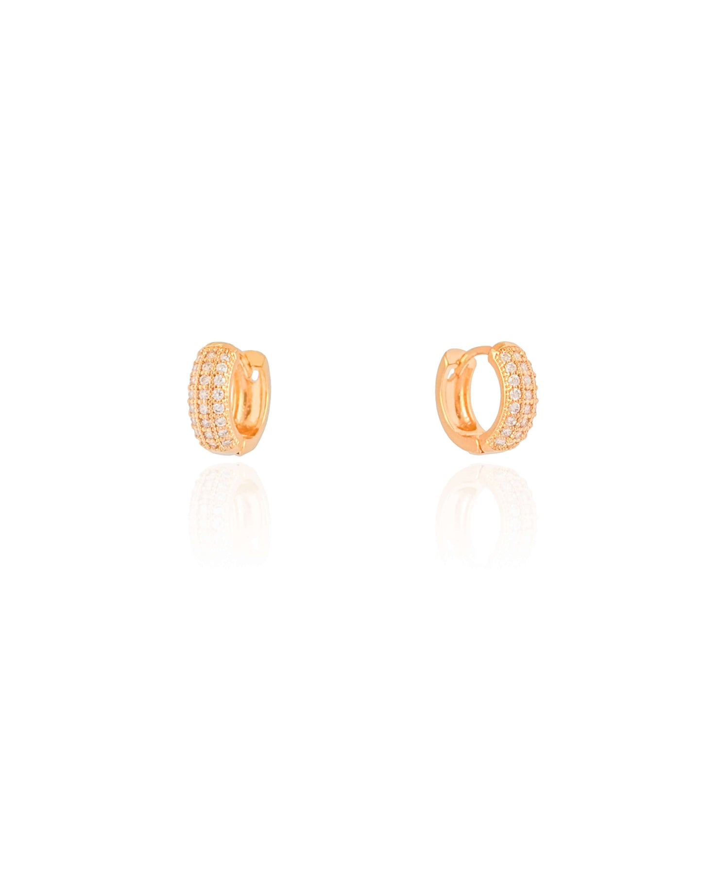 Brinco Argola Click Cravejada Cristal