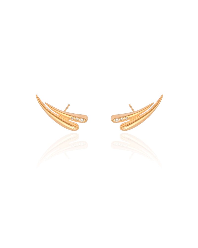 Ear Cuff Gotas Cravejado Cristal