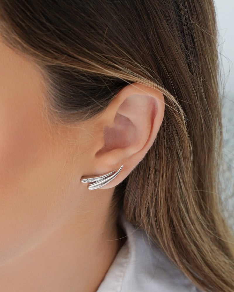 Ear cuff Gotas Cravejado Cristal Rb