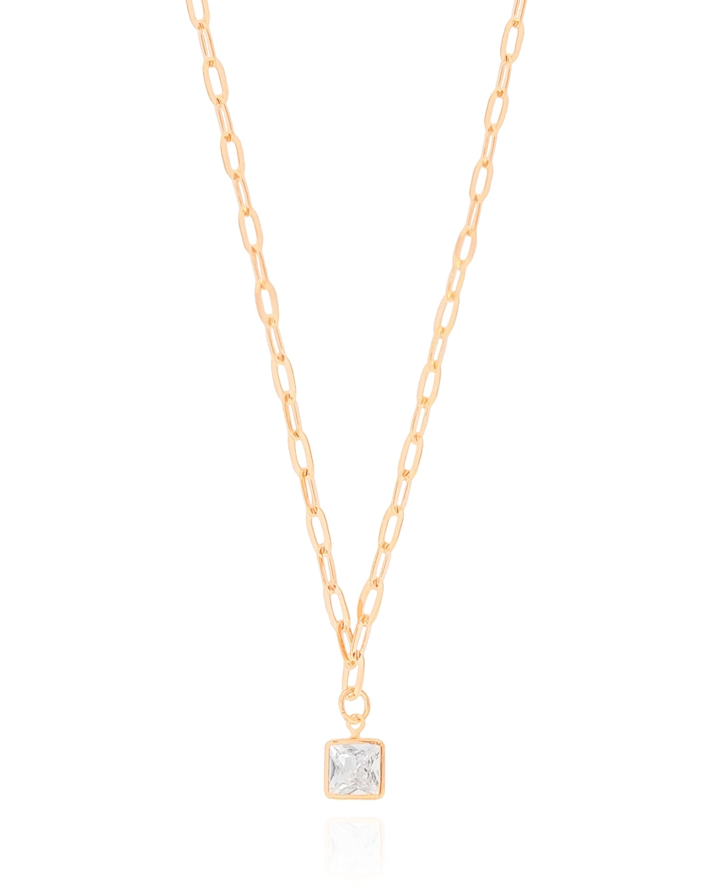Gargantilha Elos Ponto de Luz Quadrado
