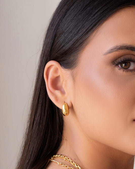 Brinco Argola Click Abaulada Lisa