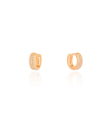 Brinco Argola Click Cravejada Cristal