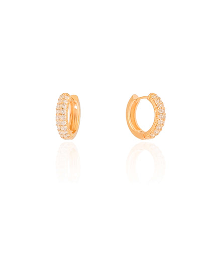 Brinco Argola Click Cravejada Cristal