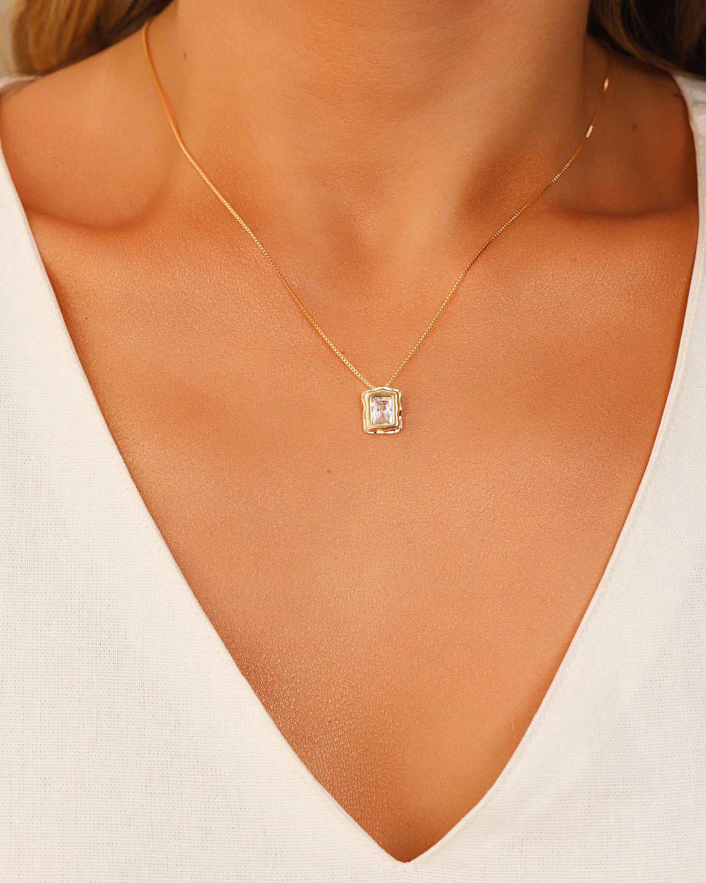 Fio Veneziana Retângulo Orgânico Cristal