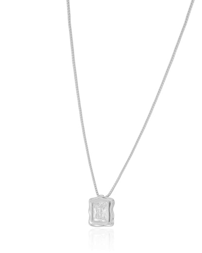 Gargantilha Veneziana Retângulo Orgânico Cristal RB