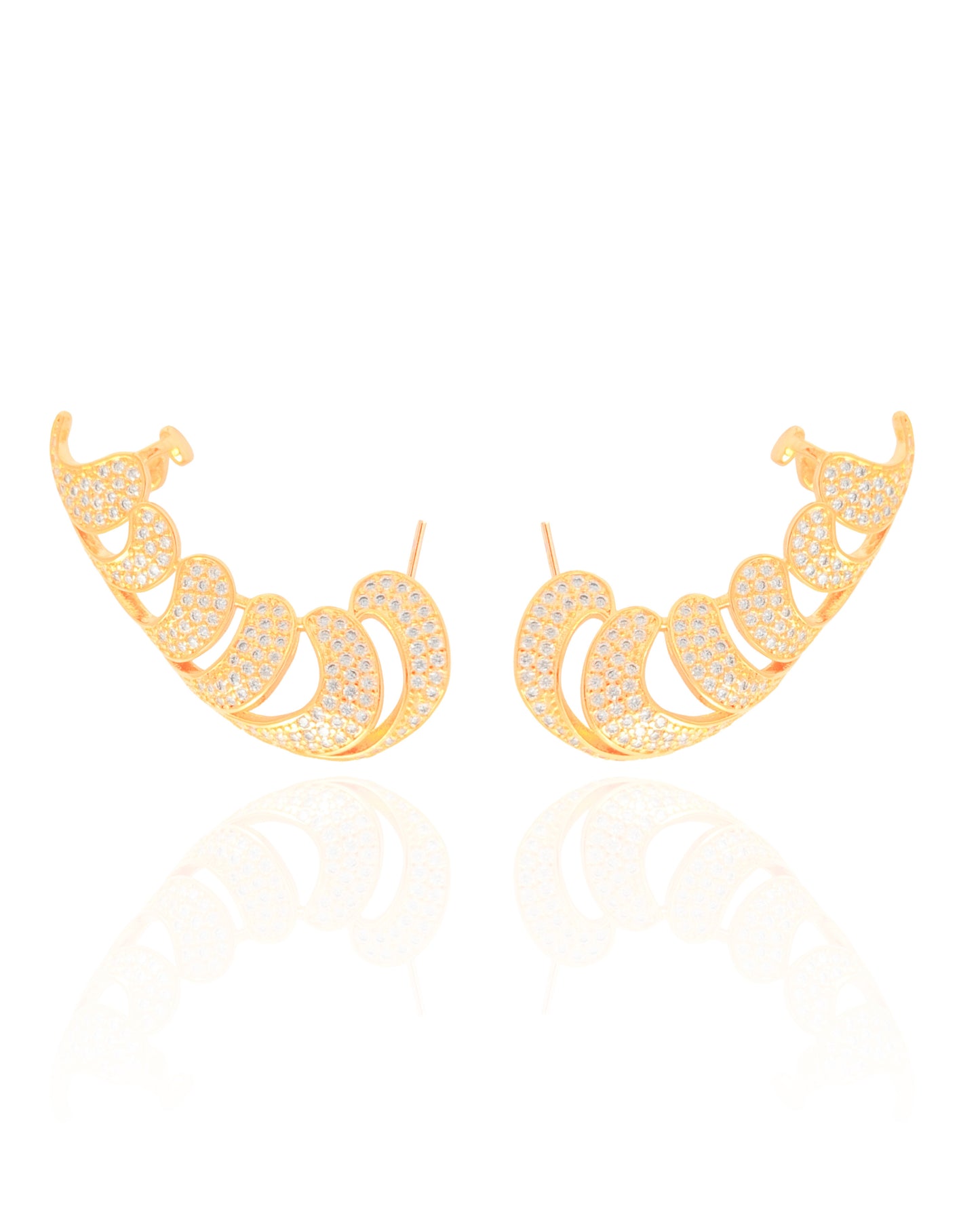 Ear Cuff Gotas Cravejadas Cristal