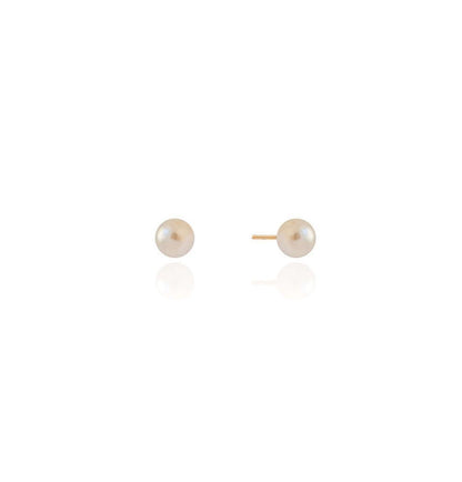 Brinco Pérola 6 mm Banhado a Ouro 18K