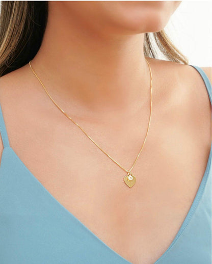 Fio Coração Liso Banhado a Ouro 18K