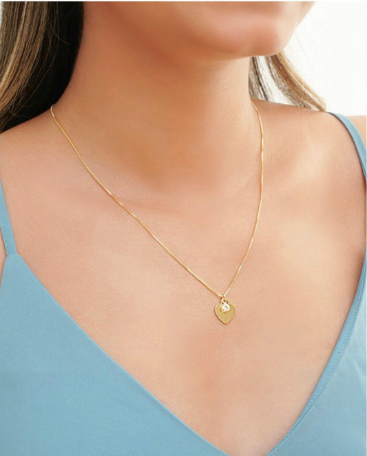 Fio Coração Liso Banhado a Ouro 18K