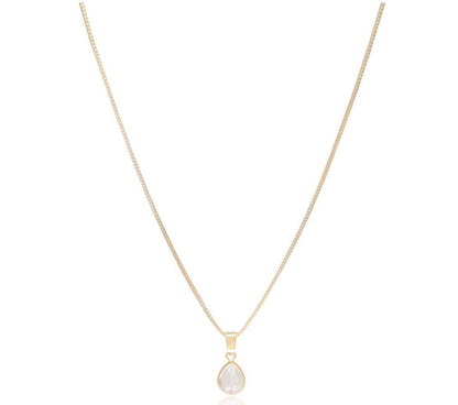 Fio Gota Cristal Banhado a Ouro 18K