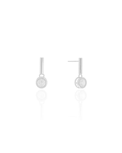 Brinco Palito Tubo Ponto de Luz Cristal RB